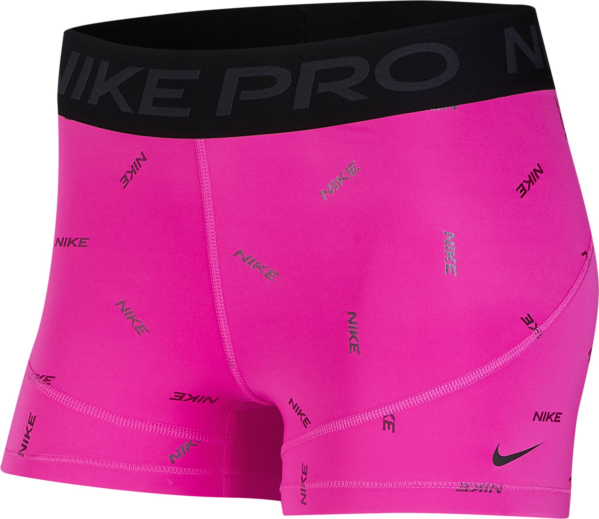 pink nike pro shorts