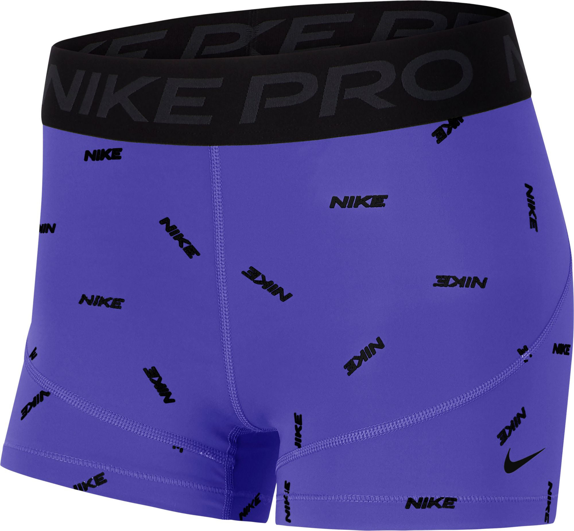 purple nike pro shorts