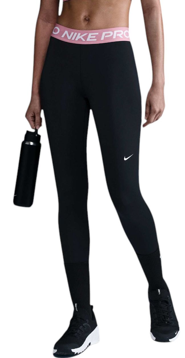 Nike Pro Women's 365 Mid-Rise Cropped Mesh Panel Leggings