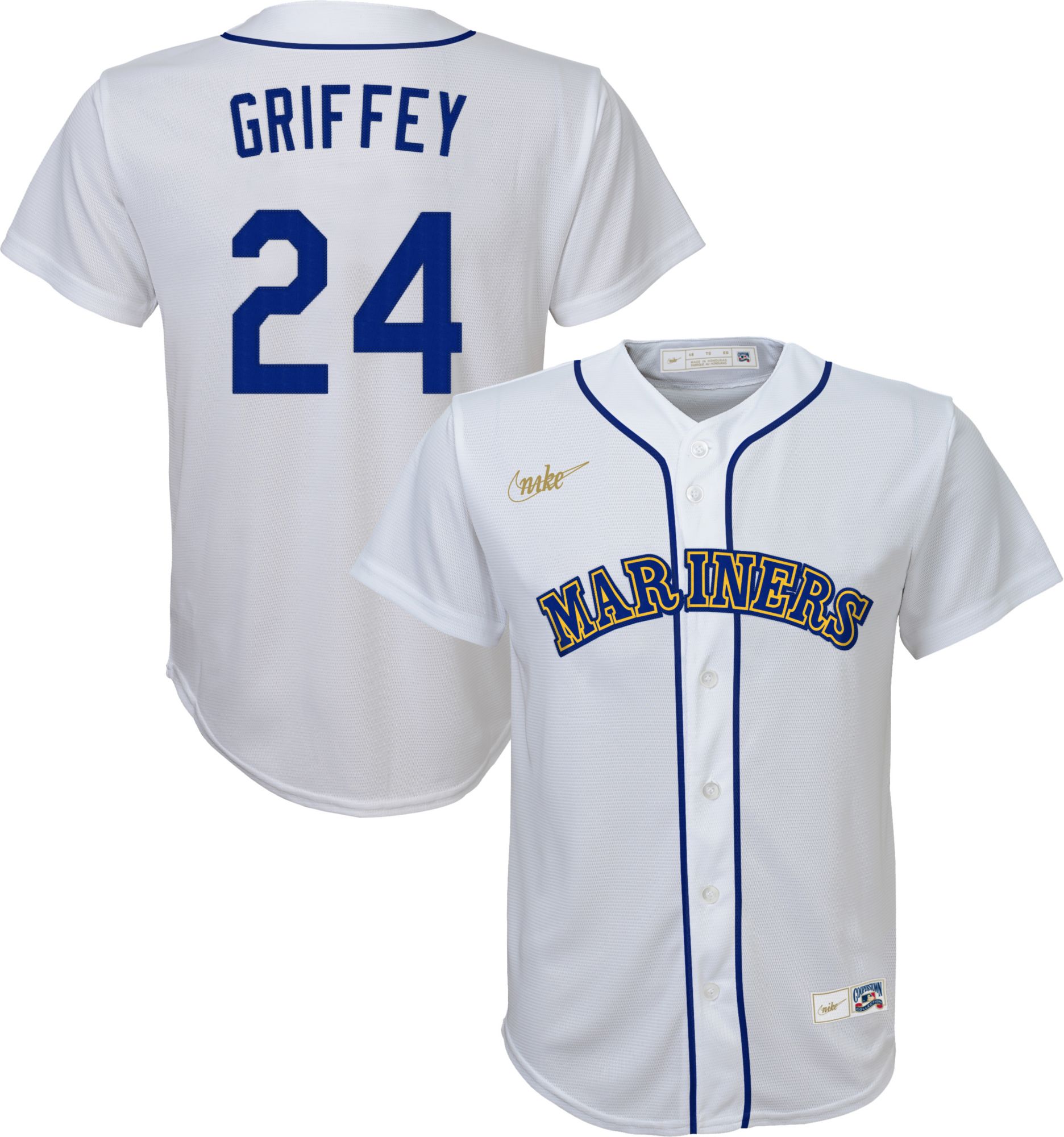 Men's Seattle Mariners Ken Griffey Jr. Nike White Home Cooperstown  Collection Player Jersey