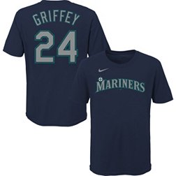 Outerstuff Ken Griffey Jr. Seattle Mariners White Youth Cool Base Home Jersey