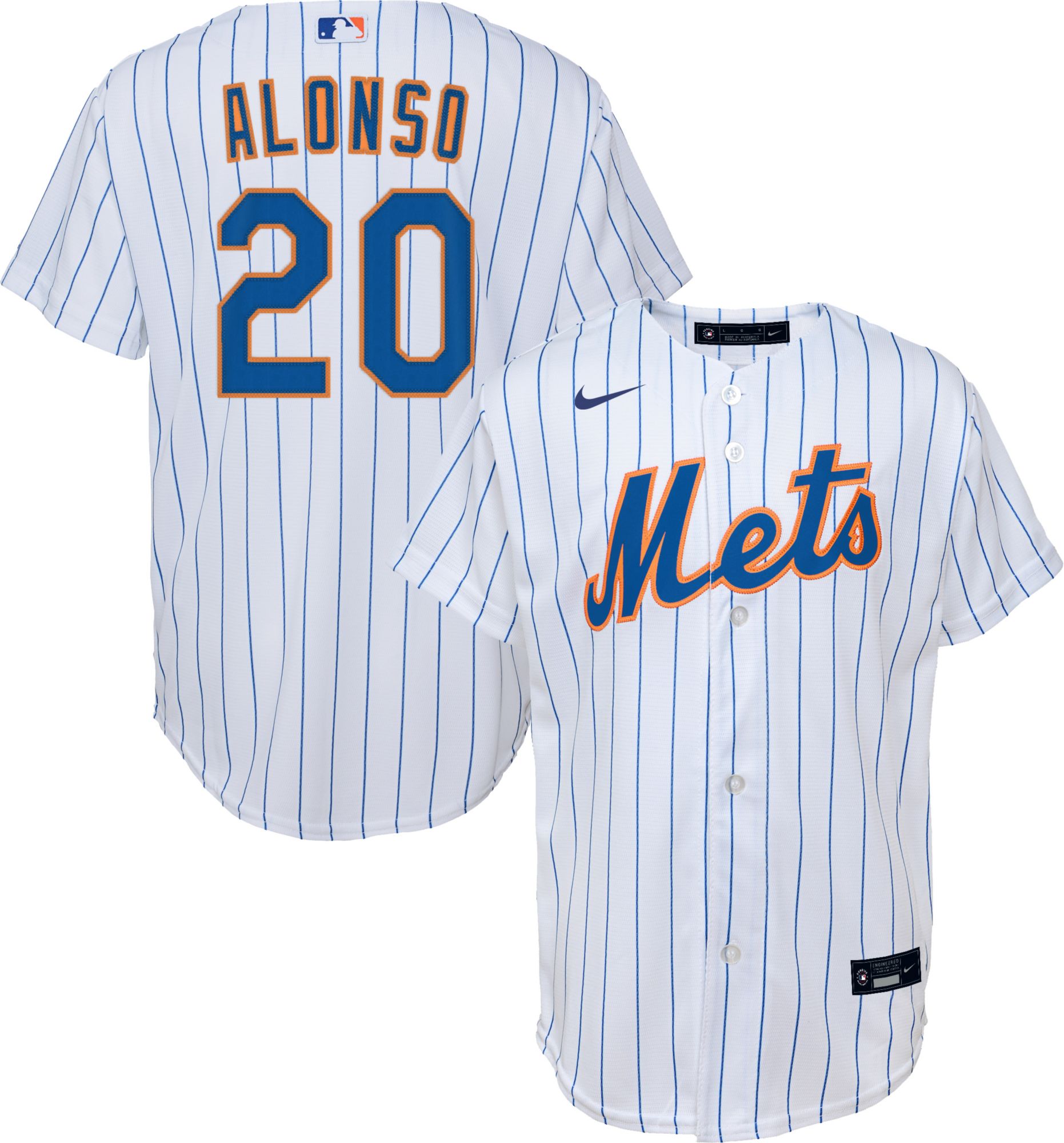 Nike Men's New York Mets Pete Alonso #20 Gray Cool Base Road