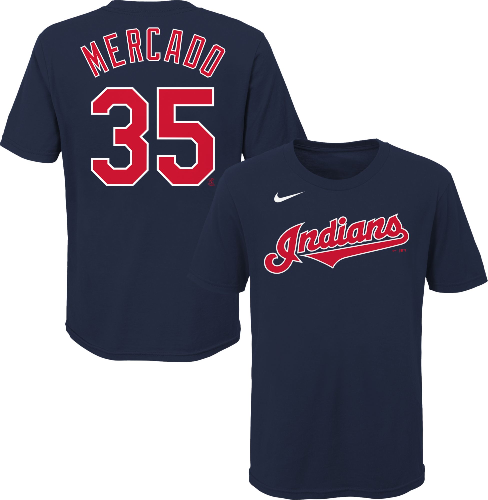 Nike / Youth Cleveland Indians Oscar Mercado #35 Navy T-Shirt