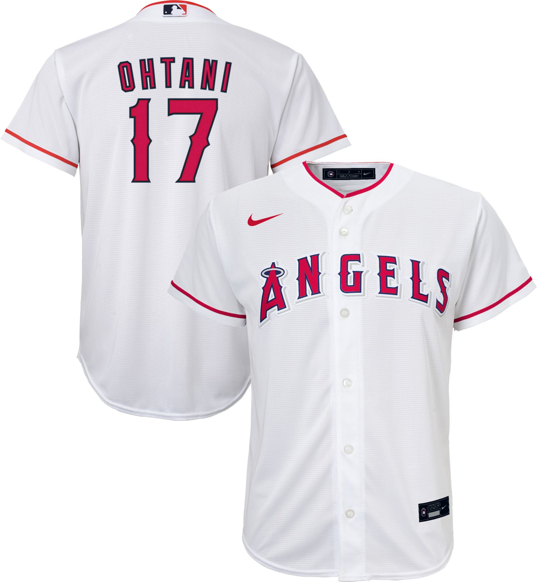 Nike Men's Replica Los Angeles Angels Sohei Ohtani #17 Grey Cool Base Jersey