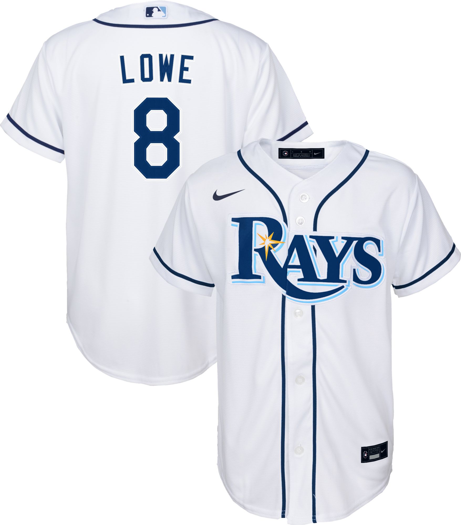 Nike Men's Tampa Bay Rays White Cool Base Replica Jersey