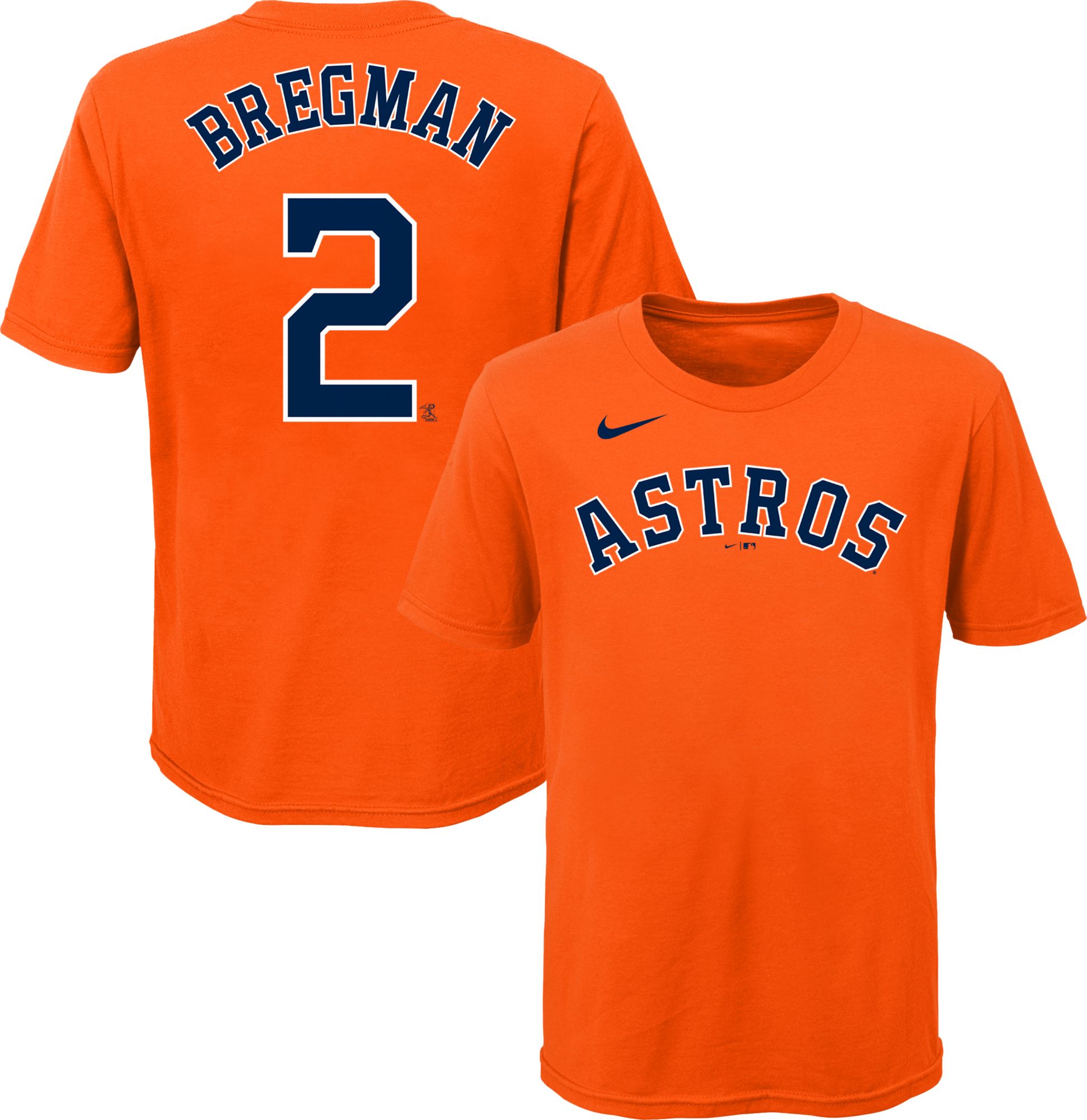 Nike / Youth 4-7 Houston Astros Alex Bregman #2 Orange T-Shirt