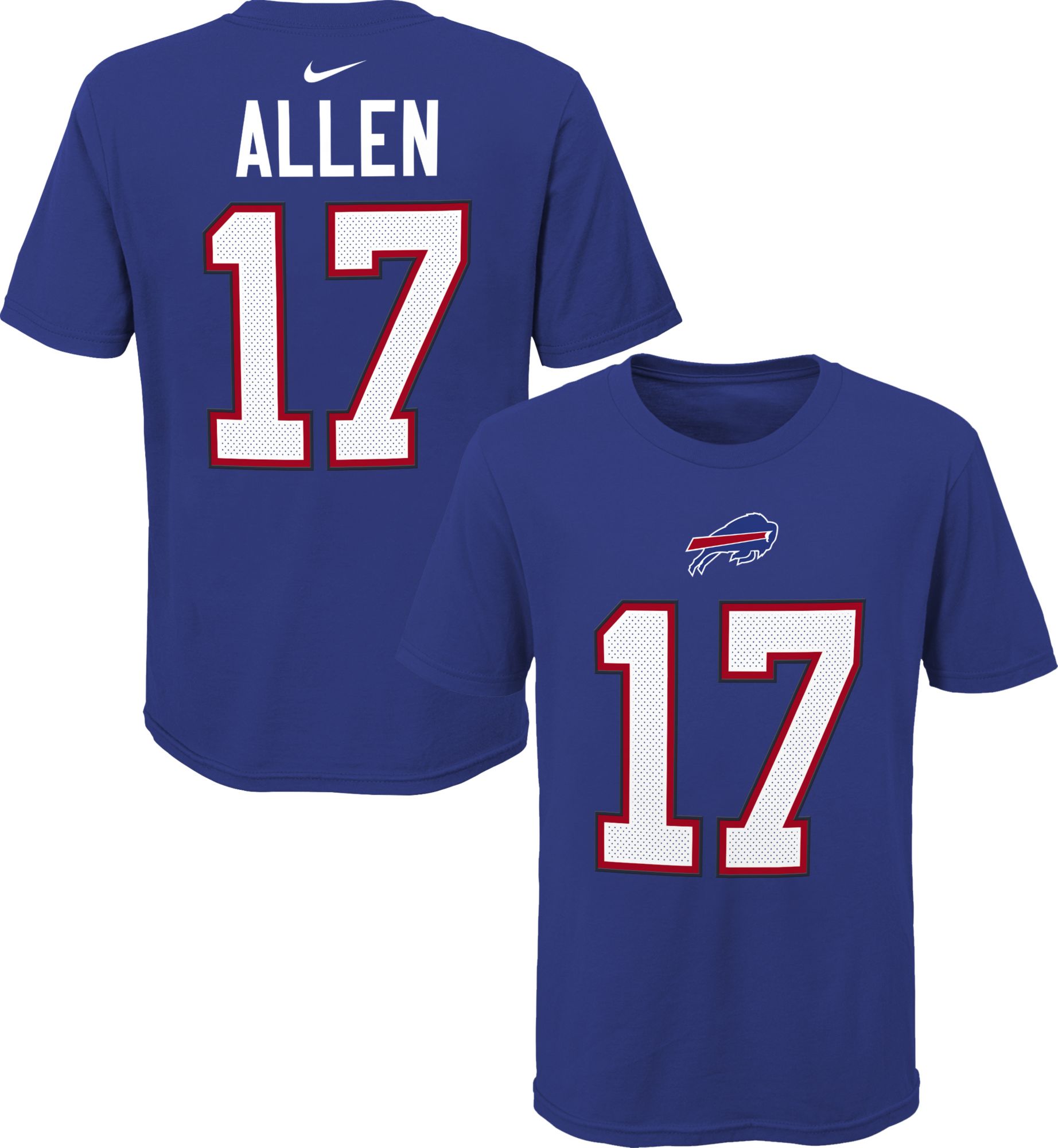 Nike Youth Buffalo Bills Josh Allen #17 Royal Player T-Shirt
