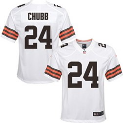 Nike Youth Cleveland Browns Nick Chubb #24 White Game Jersey