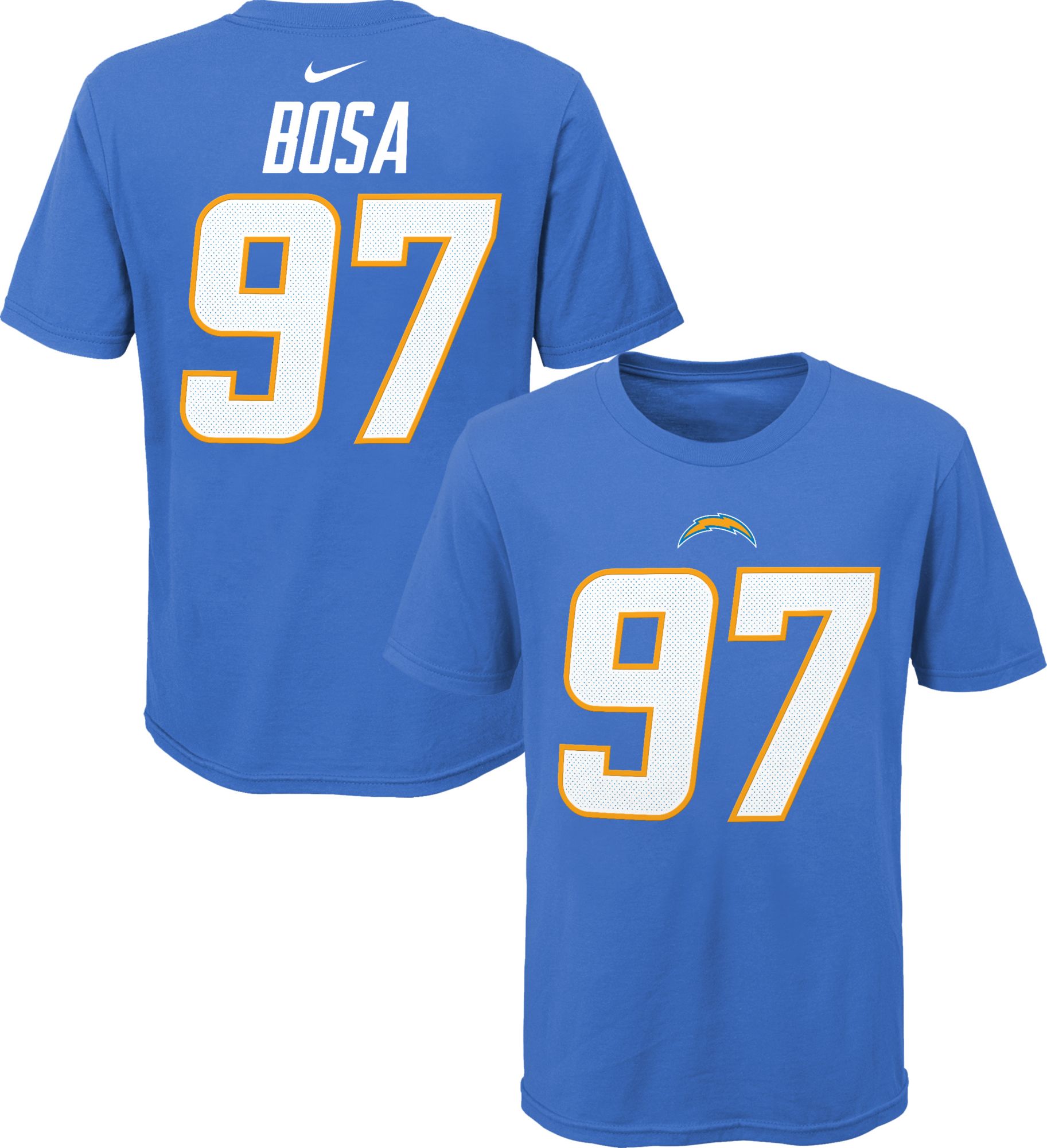 Nike / NFL Team Apparel Youth Los Angeles Chargers Joey Bosa #85 Blue  Player T-Shirt