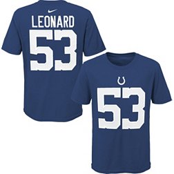 NFL Team Apparel Youth Indianapolis Colts Darius Leonard #85 Blue Player T-Shirt