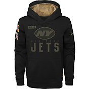 Nike Youth Salute to Service New York Jets Black Therma-FIT Pullover Hoodie