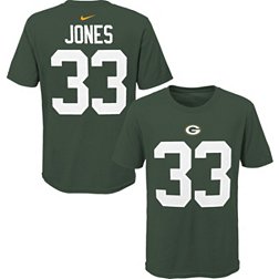 NFL Team Apparel Youth Green Bay Packers Aaron Jones #85 Green Player T-Shirt