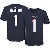 Nike Youth New England Patriots Cam Newton #1 Navy T-Shirt