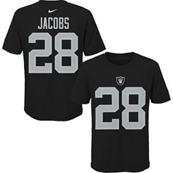 NFL Team Apparel Youth Las Vegas Raiders Josh Jacobs #85 Black Player T-Shirt