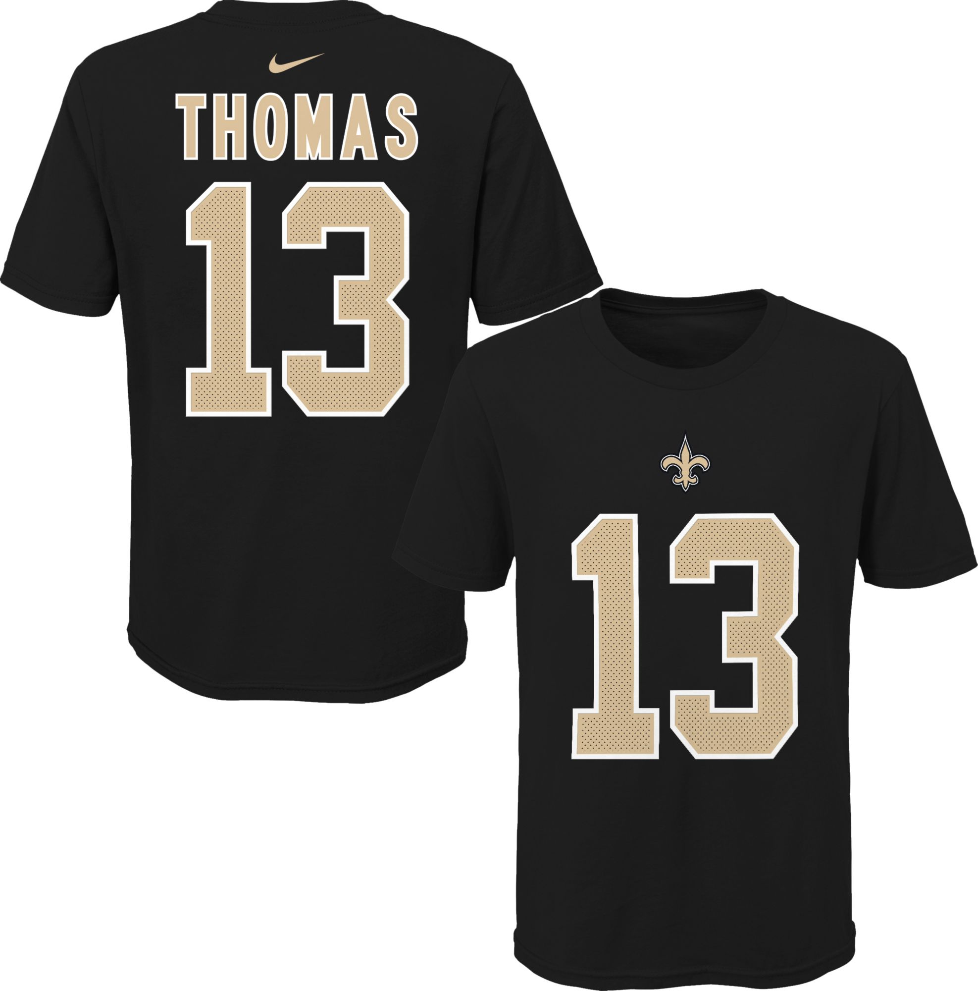 Nike / NFL Team Apparel Youth New Orleans Saints Michael Thomas #85 Black  Player T-Shirt