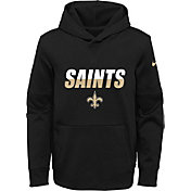 Nike Youth New Orleans Saints Black Thermal Split Pullover Hoodie