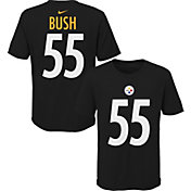 NFL Team Apparel Youth Pittsburgh Steelers Devin Bush #85 Black Player T-Shirt