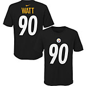 NFL Team Apparel Youth Pittsburgh Steelers T.J. Watt #85 Black Player T-Shirt