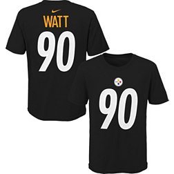 NFL Team Apparel Youth Pittsburgh Steelers T.J. Watt #90 Black Player T-Shirt