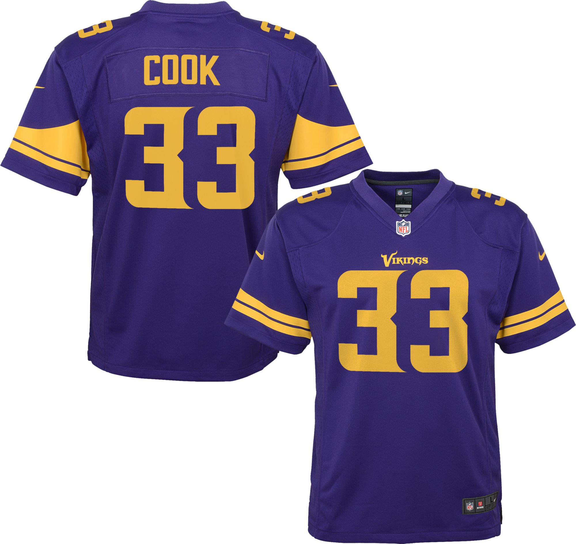 Nike / Toddler Minnesota Vikings Dalvin Cook #33 Purple Game Jersey
