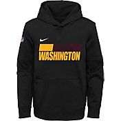 Nike Youth Washington Football Team Sideline Therma-FIT Black Pullover Hoodie