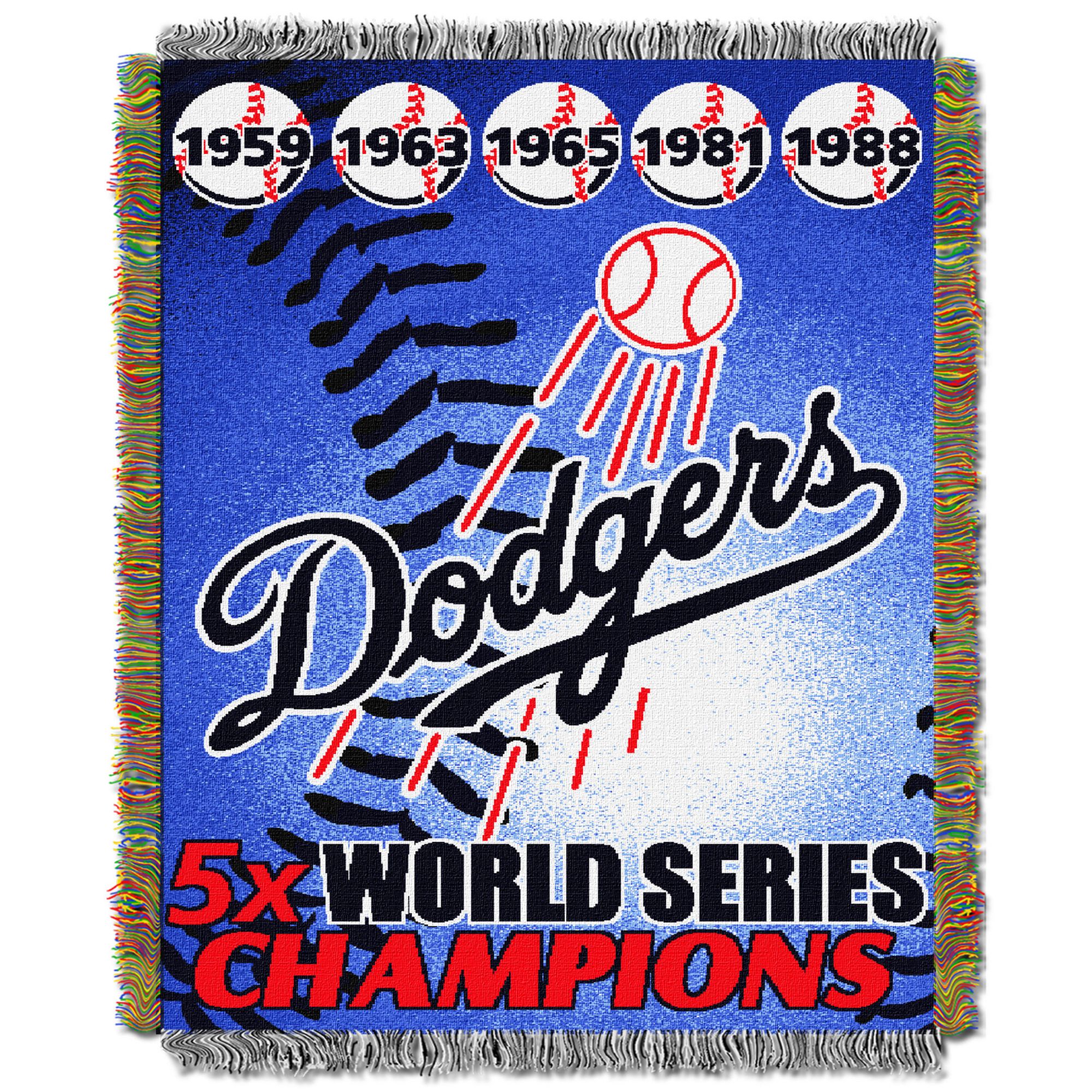 TheNorthwest Los Angeles Dodgers 48'' x 60'' Commemorative Woven Throw