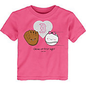 Gen2 Youth Toddler Girl's Boston Red Sox Pink ‘Glove at First Sight' T-Shirt