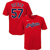 Nike Youth Cleveland Indians Shane Bieber #57 Red T-Shirt