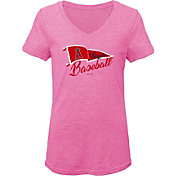 Gen2 Youth Girls' Los Angeles Angels Pink Fly the Flag V-Neck T-Shirt