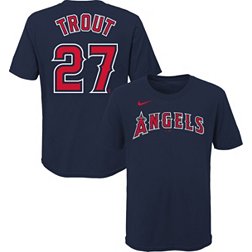 Nike Youth Los Angeles Angels Mike Trout #27 Navy T-Shirt