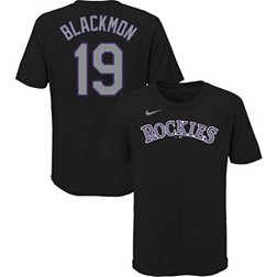 Nike Youth Replica Colorado Rockies Charlie Blackmon #19 Cool Base Purple  Jersey