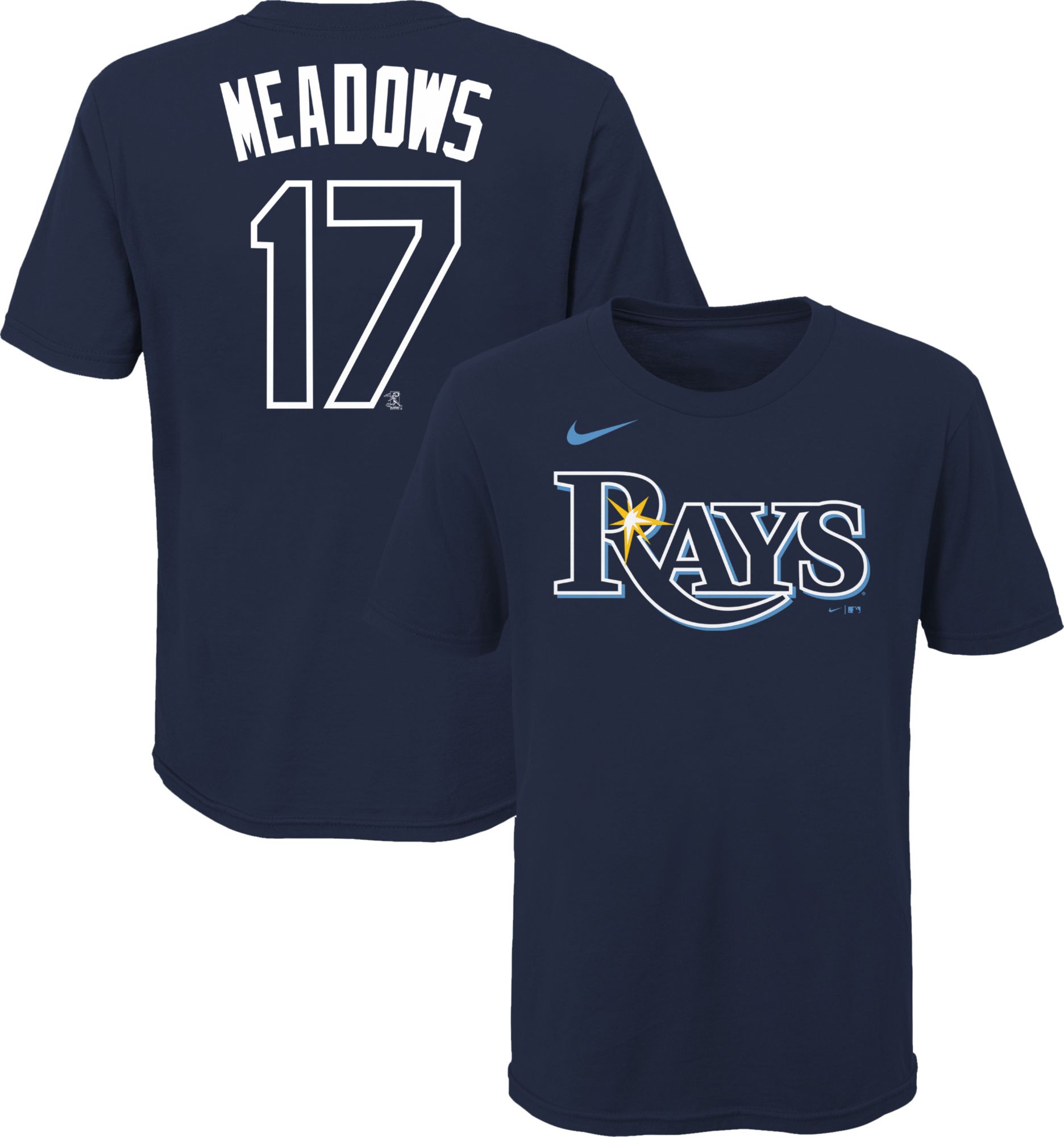 Nike / Youth Tampa Bay Rays Austin Meadows #17 Navy T-Shirt