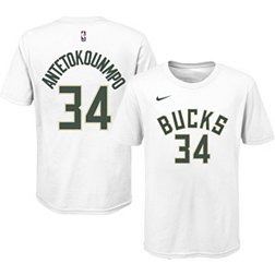 Nike Youth Milwaukee Bucks Giannis Antetokounmpo#34 White T-Shirt