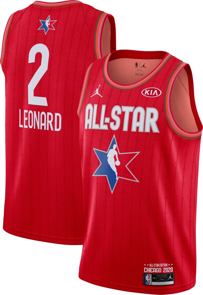 Jordan Youth 2020 Nba All Star Game Kawhi Leonard Red Dri Fit