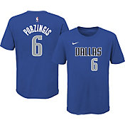 Nike Youth Dallas Mavericks Kristaps Porzingis #6 Blue Cotton T-Shirt