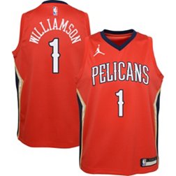 Jordan Youth New Orleans Pelicans Zion Williamson #1 Red 2020-21 Dri-FIT Statement Swingman Jersey