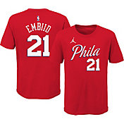 Jordan Youth Philadelphia 76ers Joel Embiid #21 Red Statement T-Shirt
