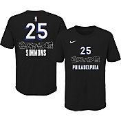Nike Youth 2020-21 City Edition Philadelphia 76ers Ben Simmons #25 Cotton T-Shirt