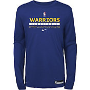 Nike Youth Golden State Warriors Practice Performance Long Sleeve T-Shirt