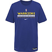 Nike Youth Golden State Warriors Blue Practice Performance T-Shirt