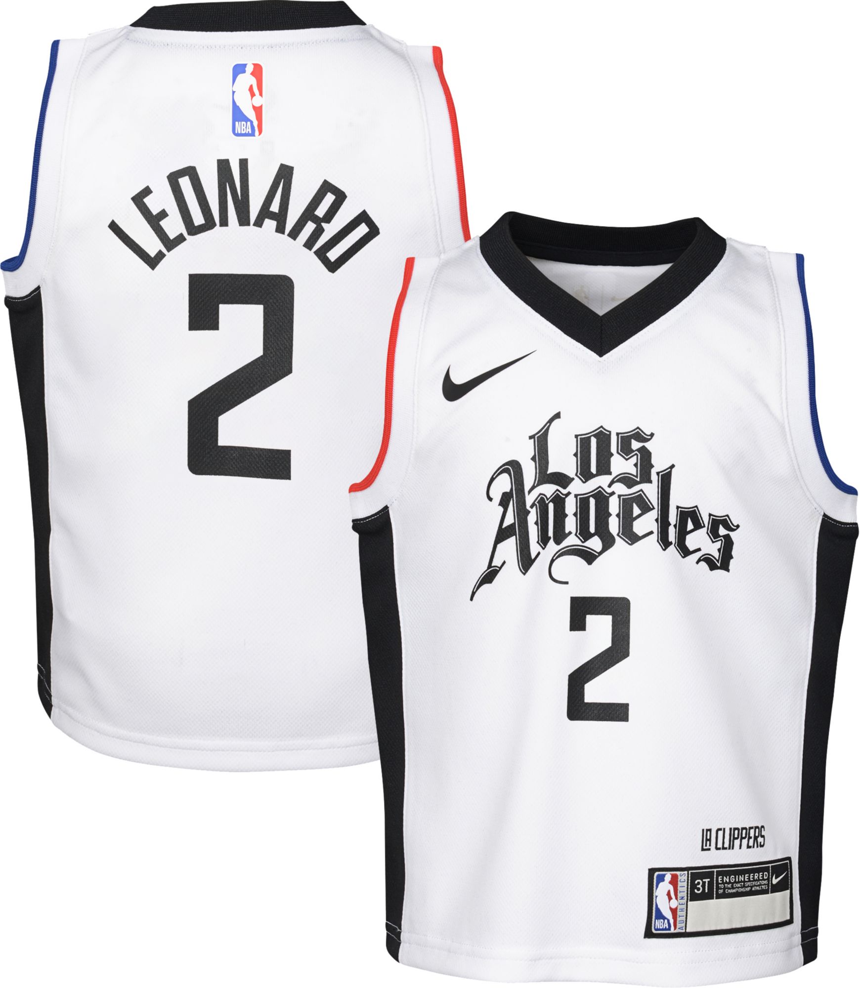 Black Nike NBA LA Clippers Leonard #2 Swingman Jersey