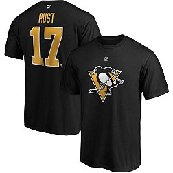 NHL Men's Pittsburgh Penguins Bryan Rust #17 Black Player T-Shirt