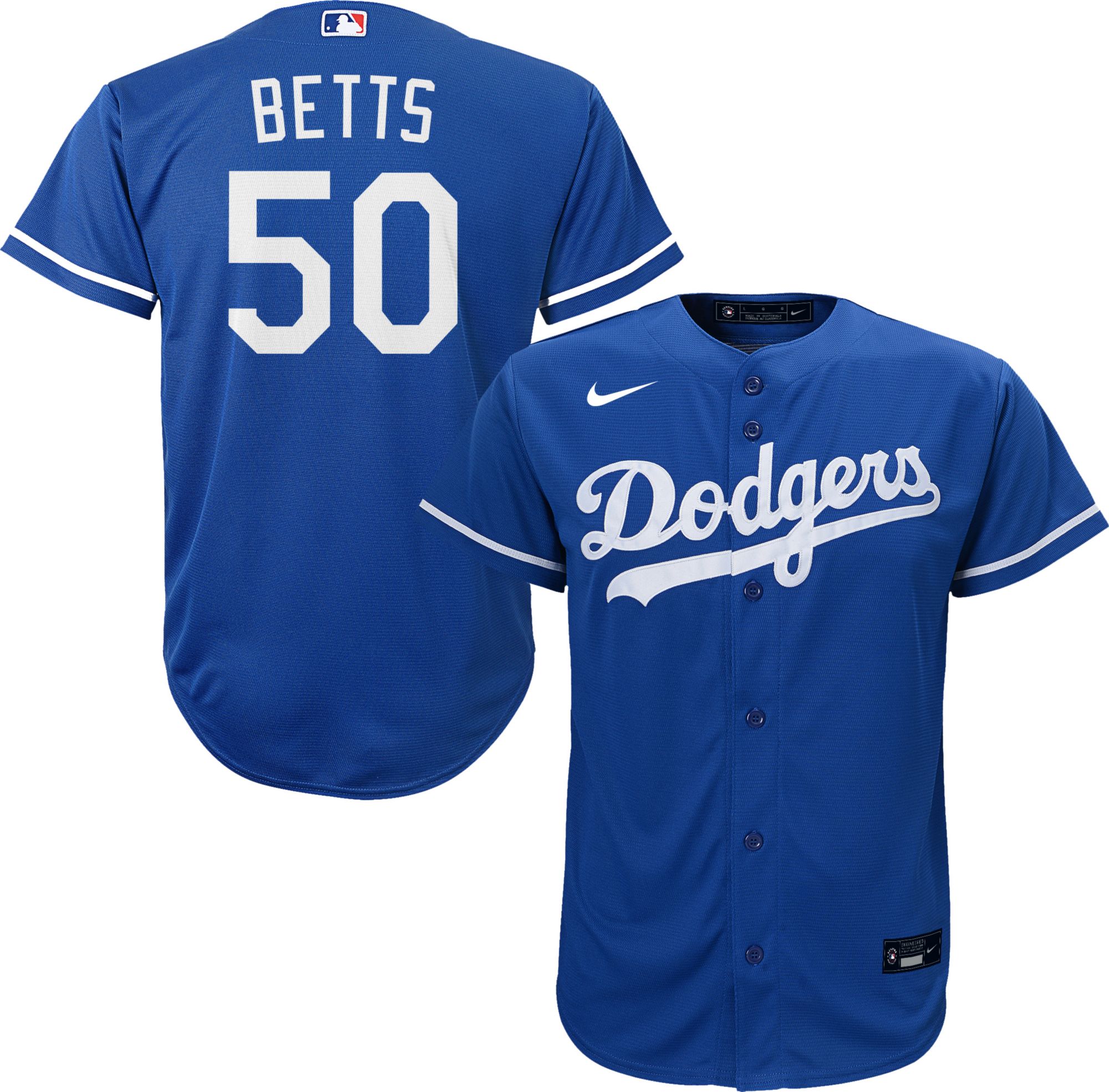 Outerstuff Mookie Betts Kids Replica Los Angeles Dodgers Jersey - White White / S