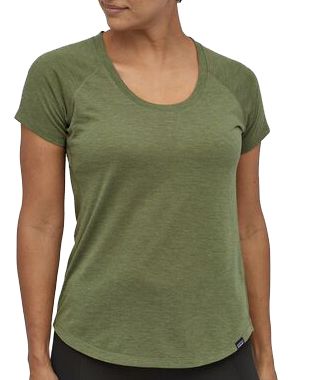 Patagonia Women's Cap Cool Trail T-Shirt, Medium, Camp Green