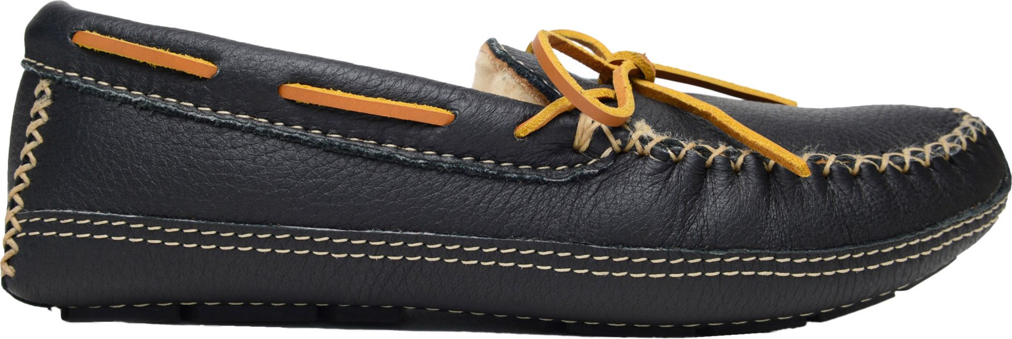 Minnetonka Men's Sheepskin Moose Moccasin Slippers