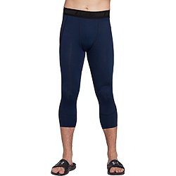 BloqUV Women's Compression Capri Tennis Tights with Pockets (Navy)