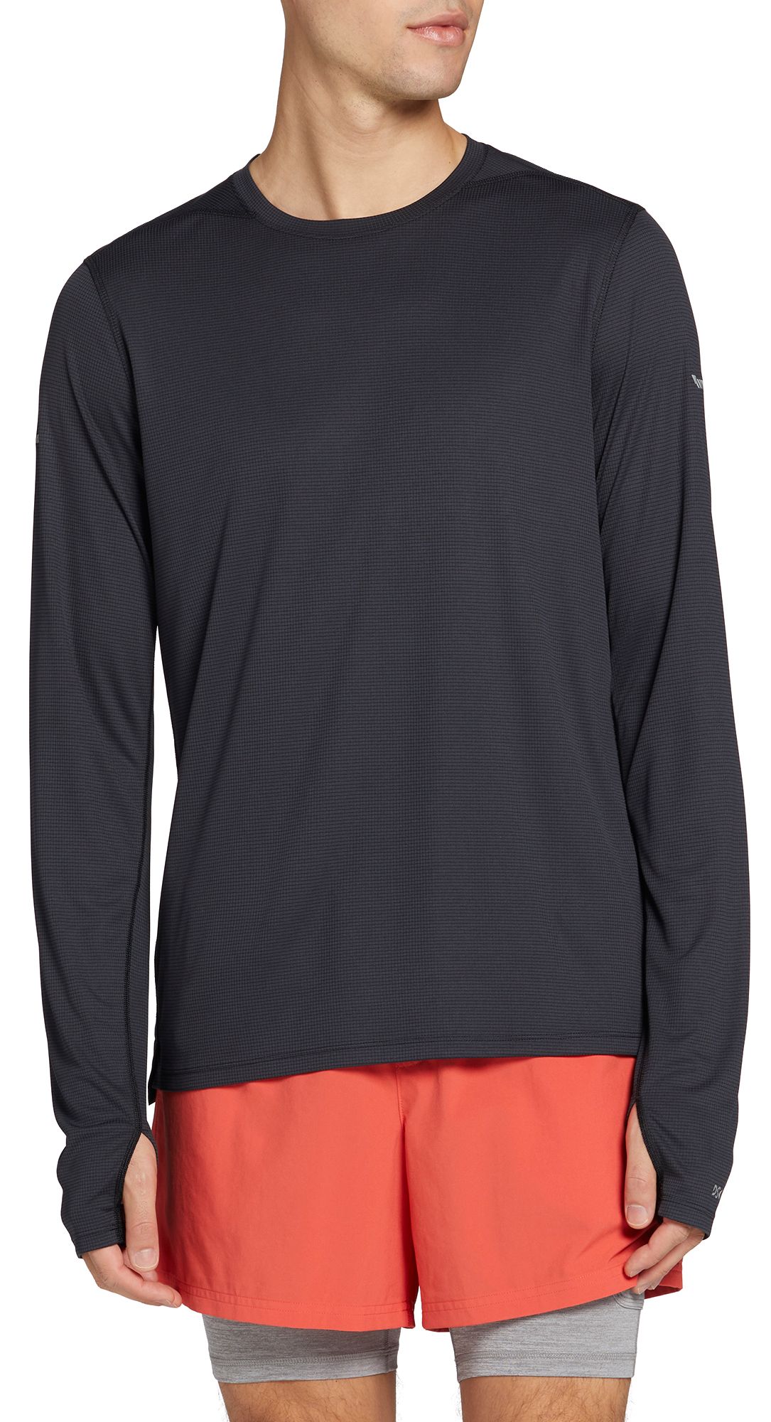 DSG Men's Stride Run Long Sleeve T-Shirt Pure Black thumbnail