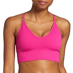 Youth Hot Pink Strappy Racerback Sports Bra
