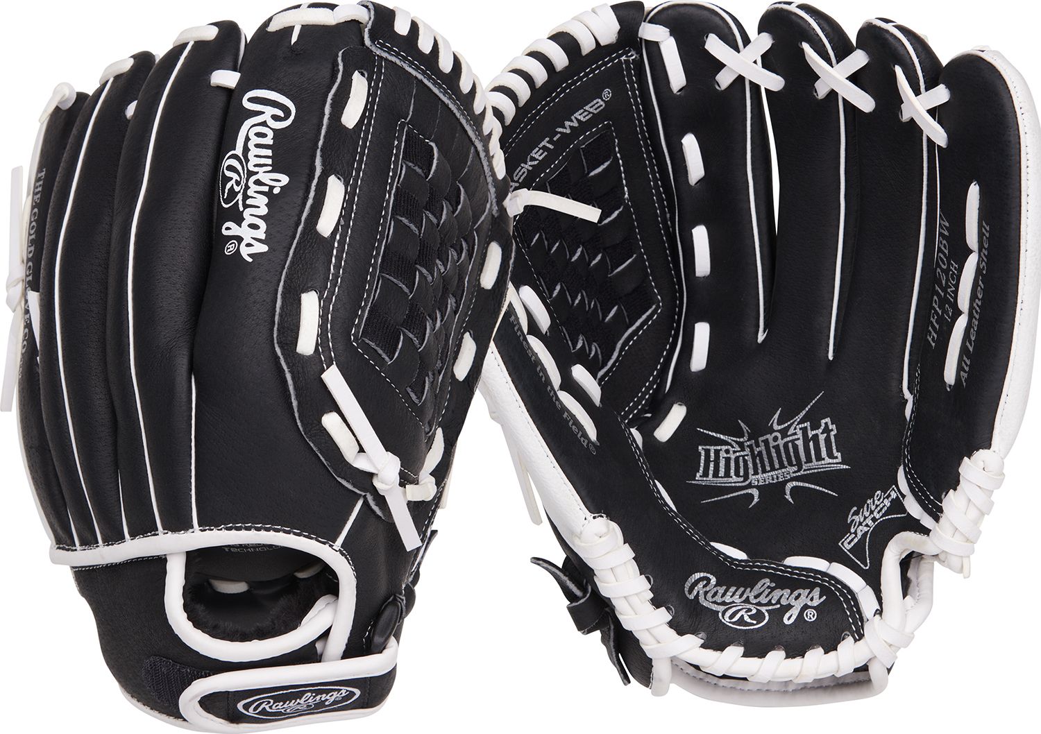 Rawlings WING TIP 軟式グローブ　白　黒 Rawlings 12'' Girls' Highlight Series Softball Glove | Dick's