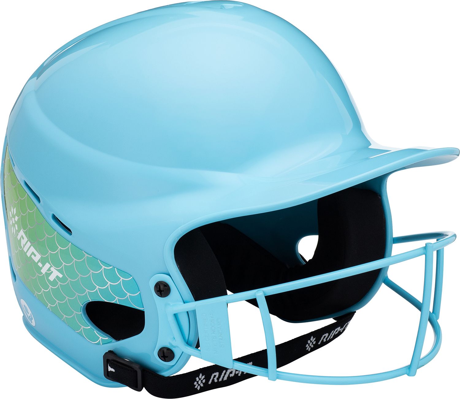 RIP-IT Girls' Emma Collection 'Play Ball' Softball Batting Helmet - Green